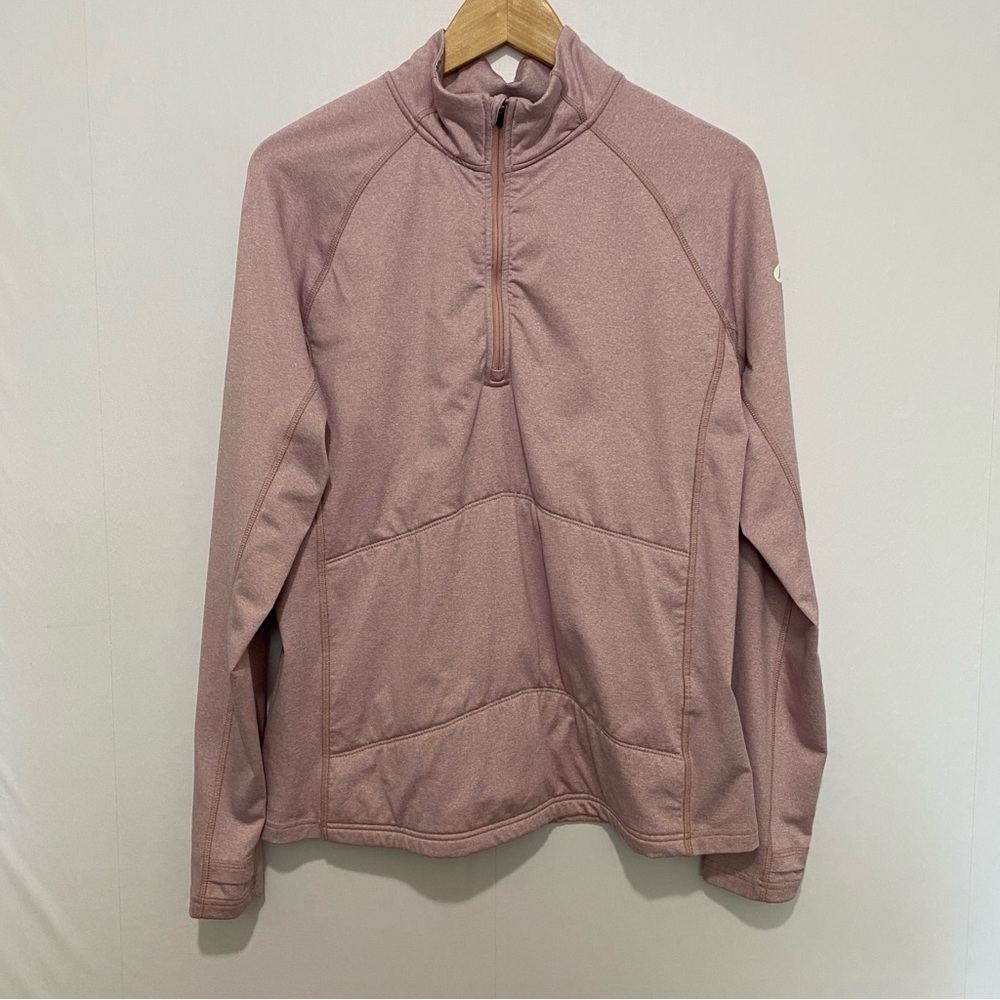 Oros Explorer Quarter Zip‎ Large Pullover Solarcore Nebula Heather Pink Outdoor